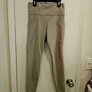 Athleta Beige Full Length Leggings W Pockets